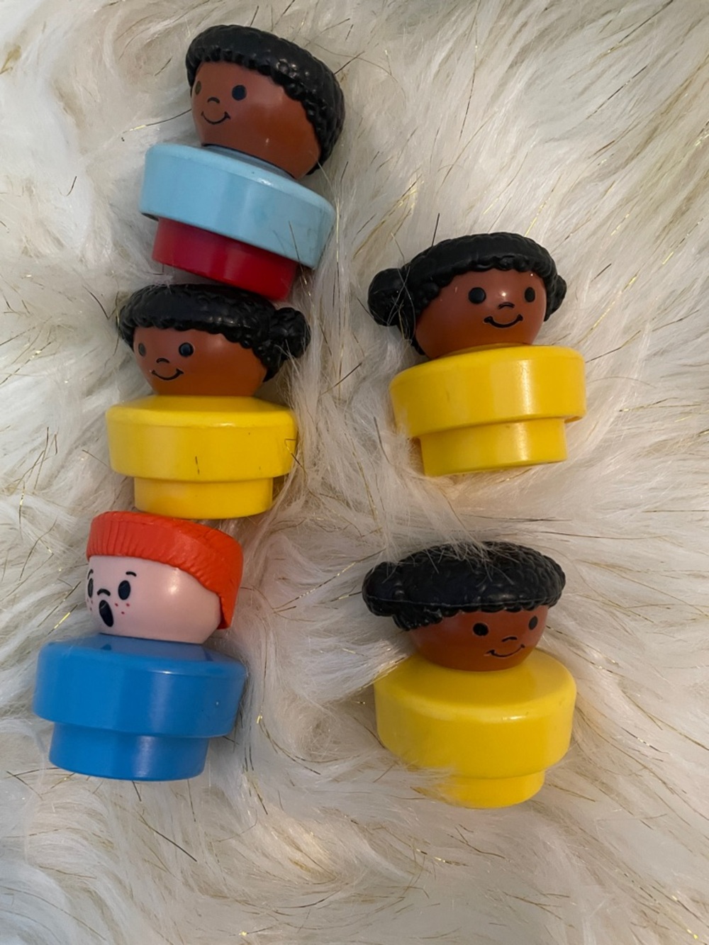 Classic Stackable Play Figures - Fisher-Style Multicolor Set